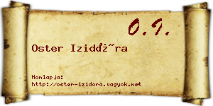Oster Izidóra névjegykártya